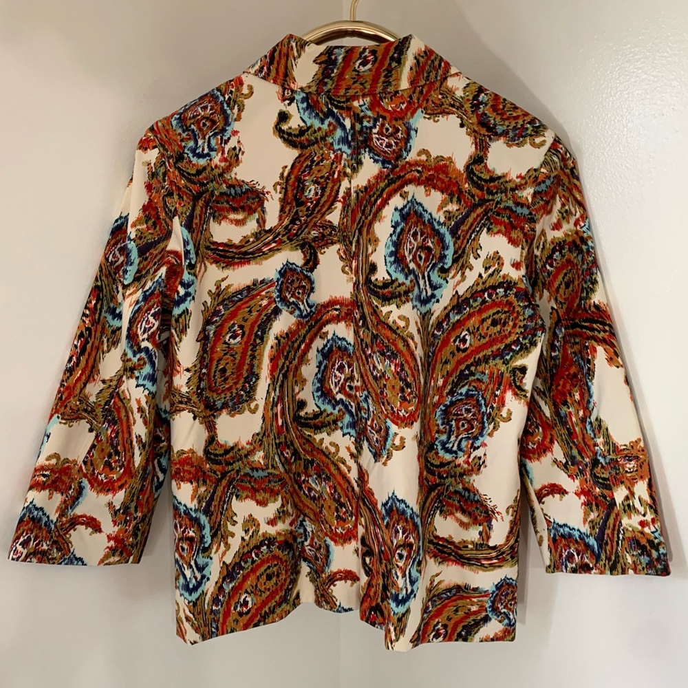 Chico’s Paisley Print Jacket - Picture 4 of 7